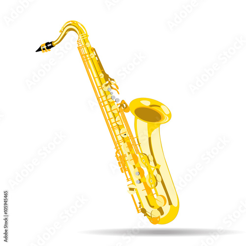 saxophone with shadow