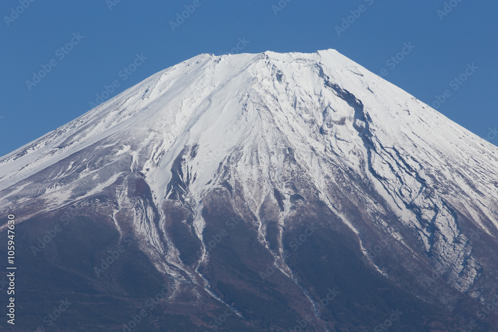 朝霧高原付近から見た富士山
