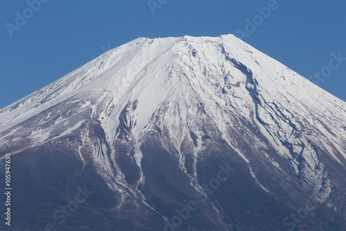 朝霧高原付近から見た富士山 
