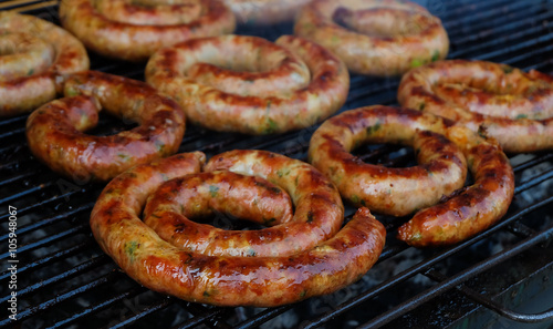 Northen thai sausage on grill photo