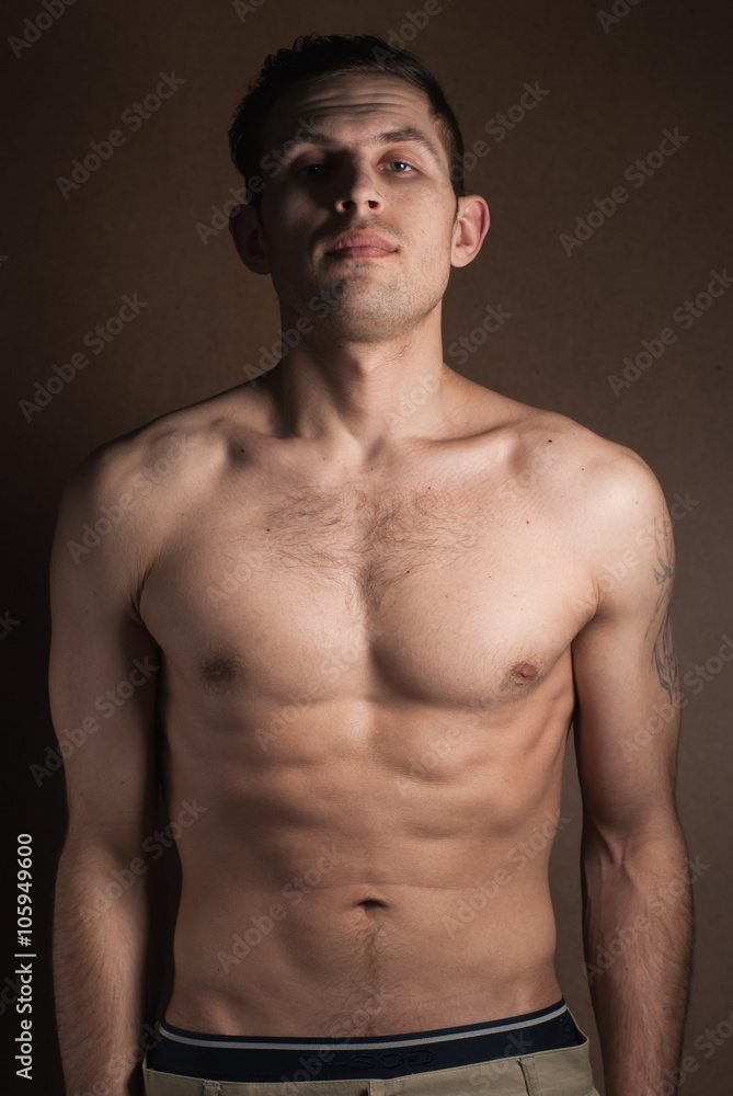 muscular guy without a shirt