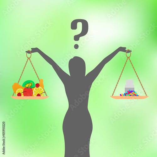 Vector illustration of a concept of healthy nutrition