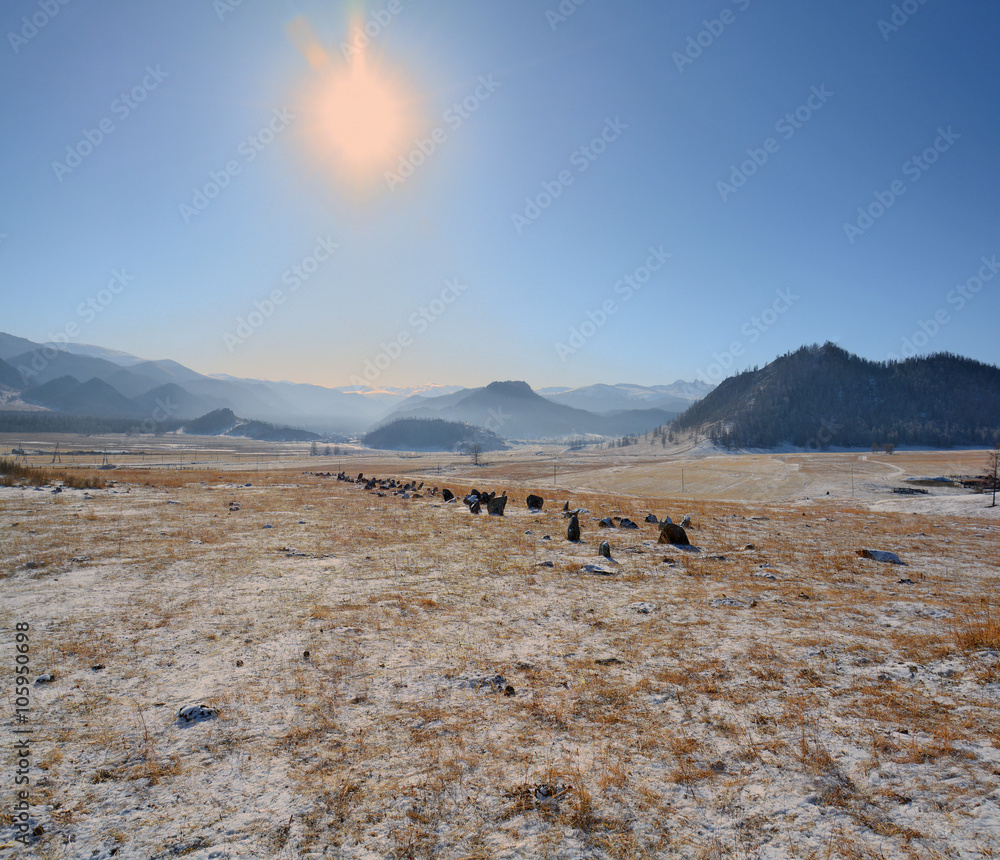 sky and mountains