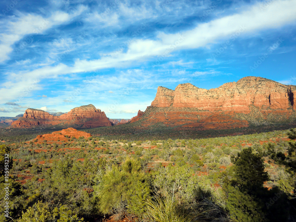 Beautiful sky and orange rock formation in Sedona, Arizona Beautiful sky and orange rock formation in Sedona, Arizona