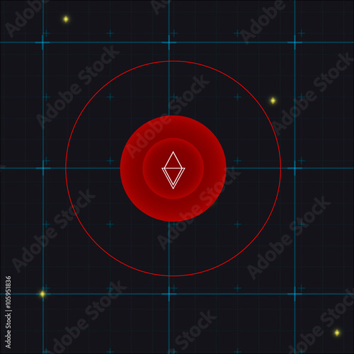 marine radar background with grid coordinates