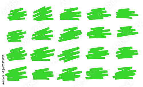Gribouillis Vert Surligneur - Green Scribbles Marker pen