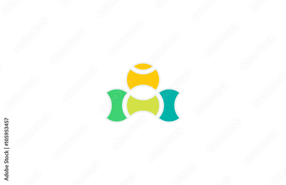 circle ribbon ball logo circle ribbon ball logo