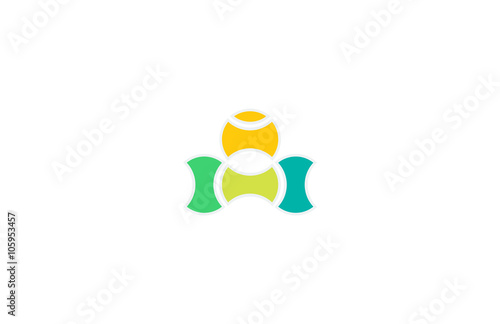 circle ribbon ball logo