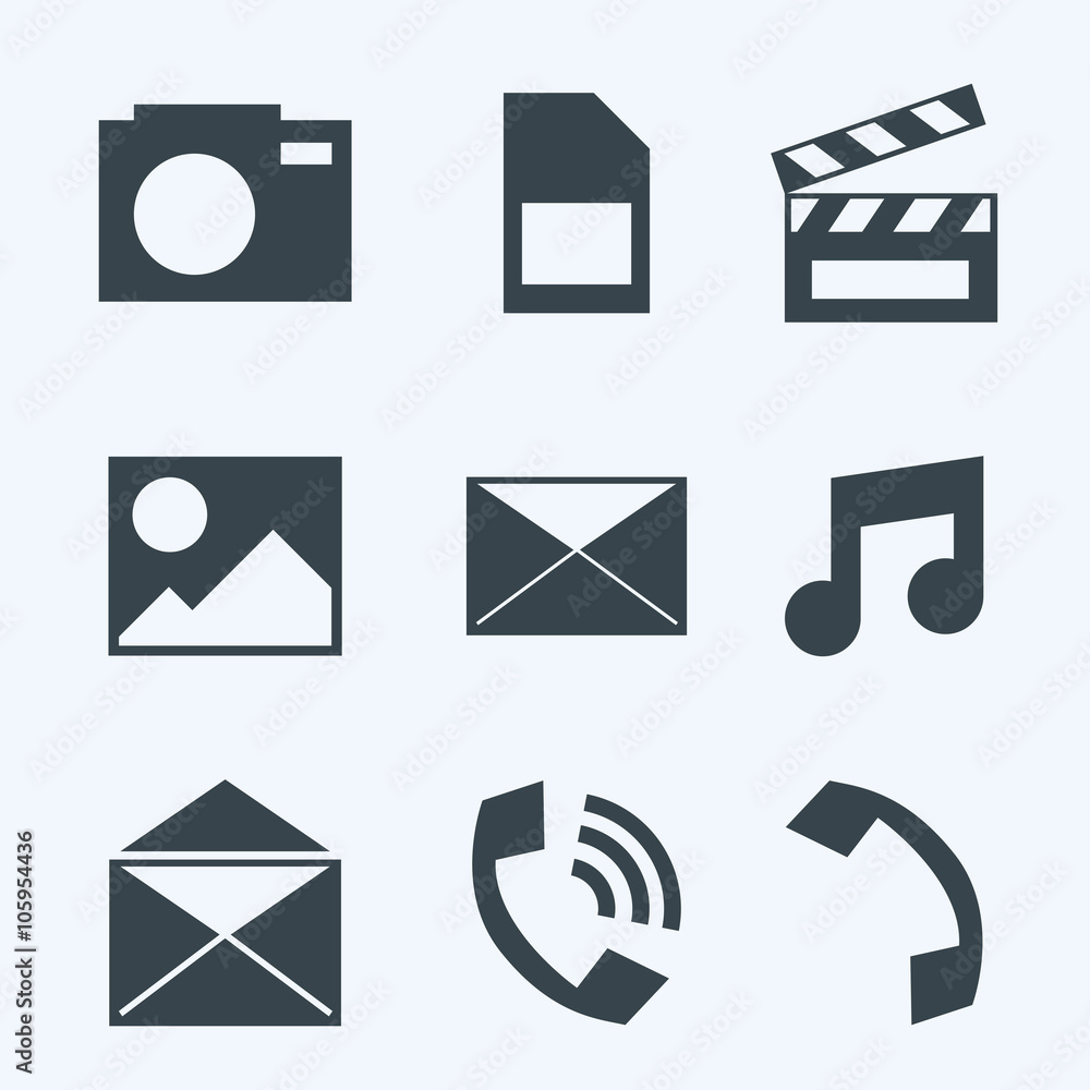 Vector mobile icons Vector mobile icons