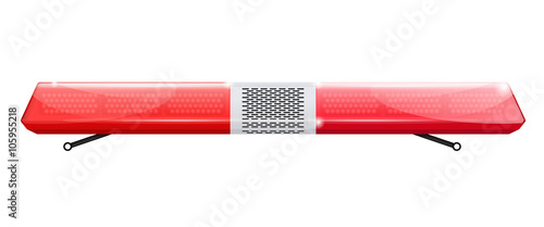 Emergency lights, red siren