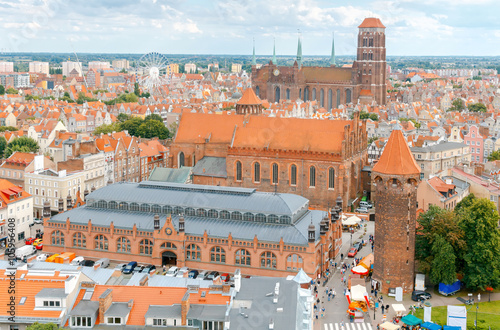 Gdansk. The historic center of the old town.