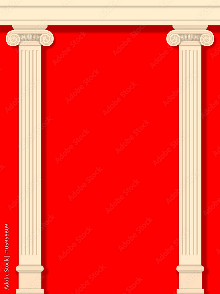 Classic antique portal with columns in vector graphics Classic antique portal with columns in vector graphics