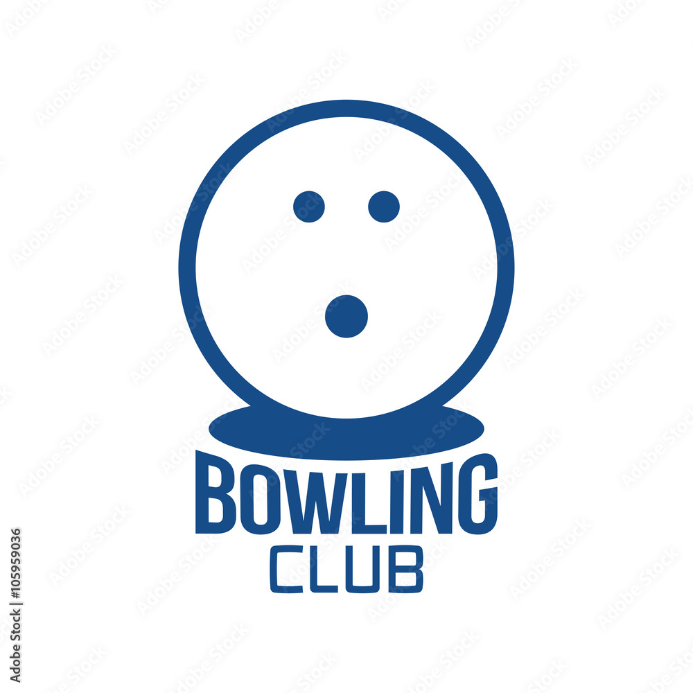 Fototapeta premium Vector bowling logotype