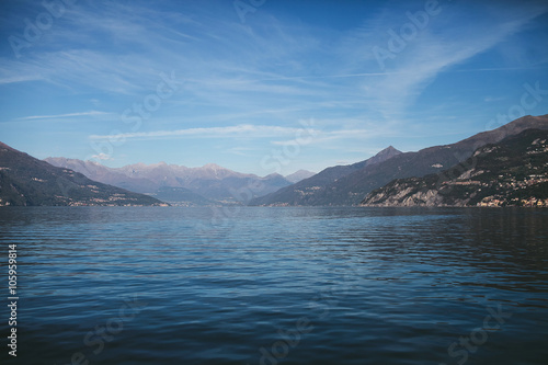 view of the mountain lake of Como  Italy