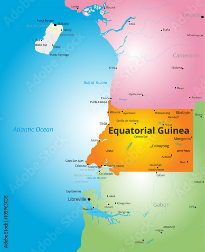 color map of Equatorial Guinea