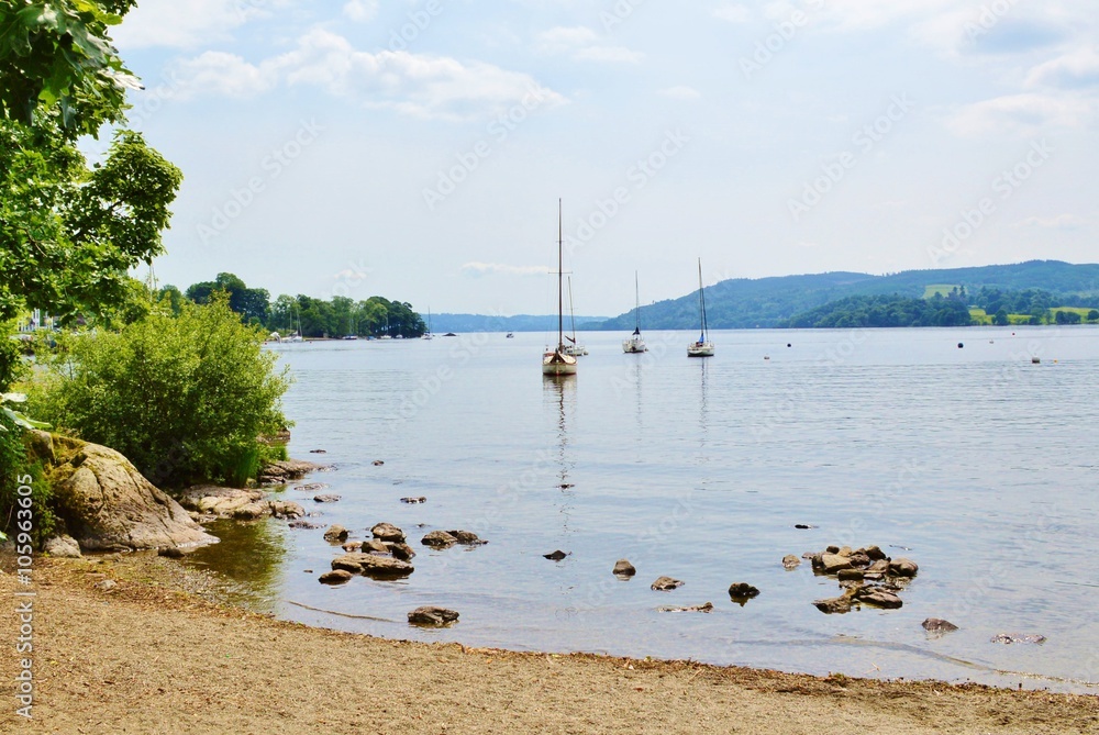 A peaceful image from Lake Windermere in the English Lake District.