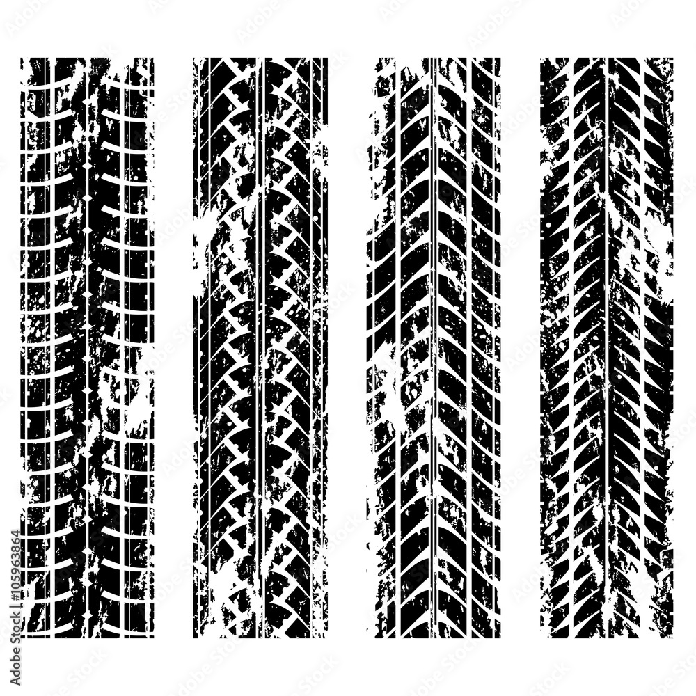 Tire tracks grunge Tire tracks grunge