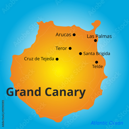 color map of Grand Canary 
