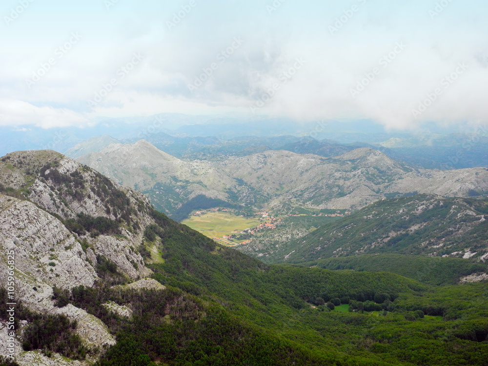 Naklejka premium View from mount Lovcen, Montenegro.