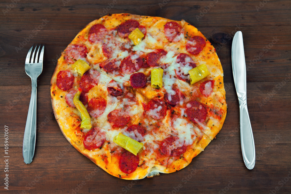 pizza on wood background pizza on wood background