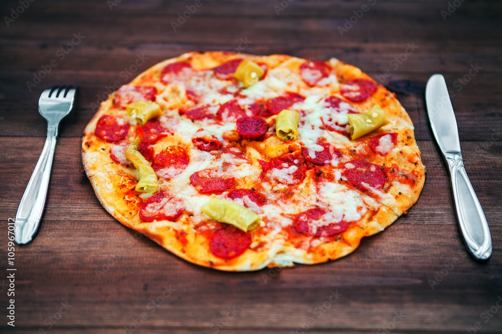 pizza on wood background pizza on wood background