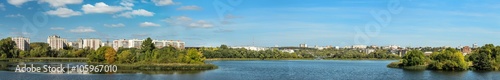 Panorama of the city Ulyanovsk on banks of river Sviyaga © tinkerfrost