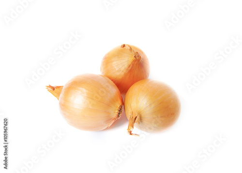 Wallpaper Mural Fresh onion bulbs isolated on white background Torontodigital.ca