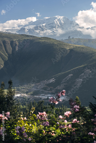 Bautiful snowy mountains in Huaraz, Peru, South America. photo