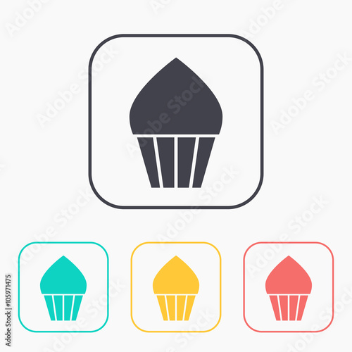 Vector cupcake icon. Eps10