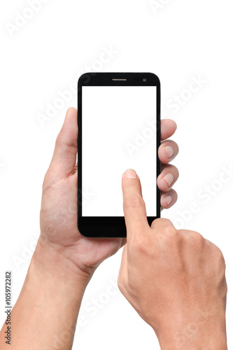 hand holding smartphone