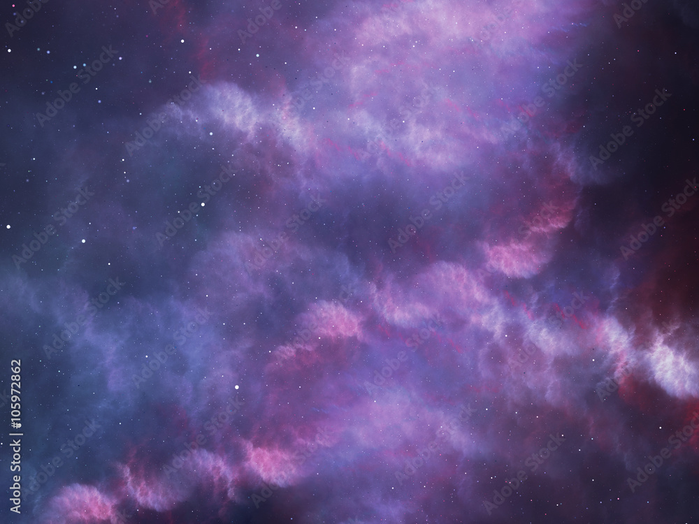 Colorful glowing nebula fractal