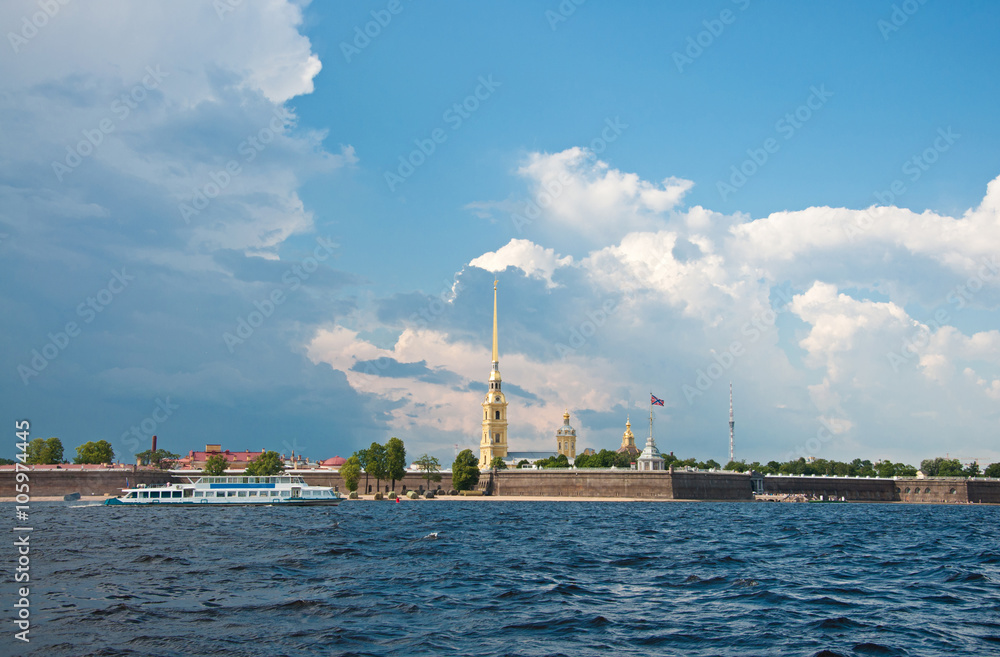 Peter and Paul Fortress in Saint-Petersburg, RUSSIA
