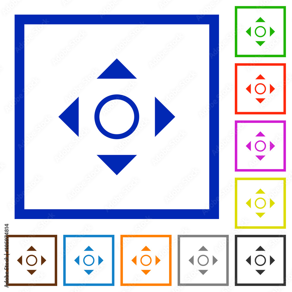 Scroll framed flat icons Scroll framed flat icons