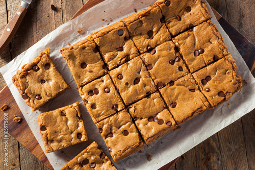 Homemade Chocolate Chip Blondies