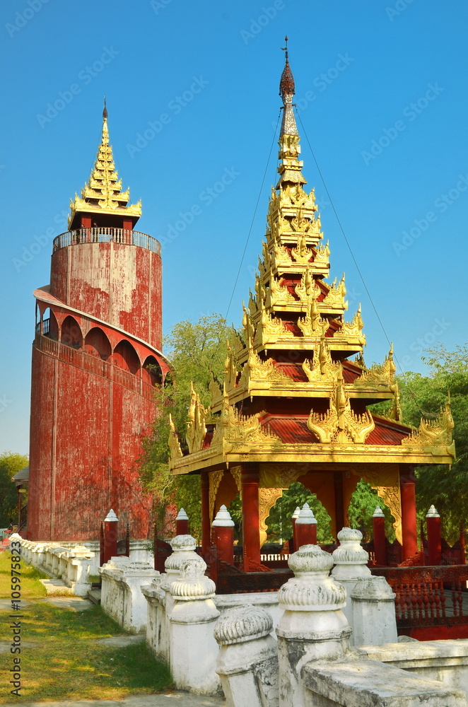 The Royal Palace of Mandalay in Myanmar