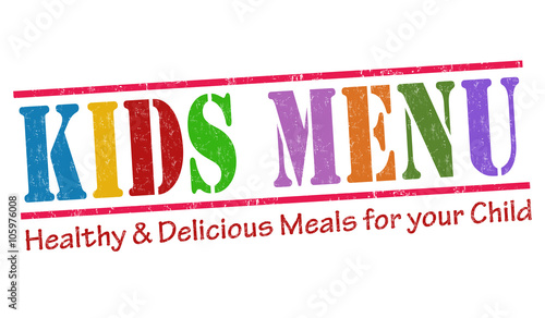 Kids menu stamp