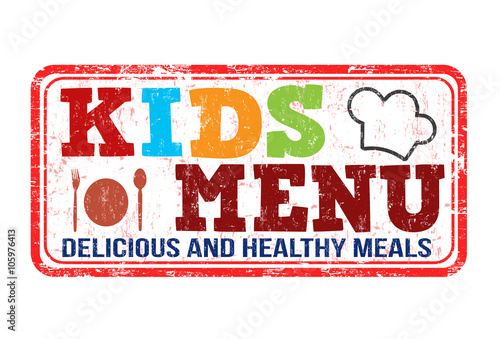 Kids menu stamp