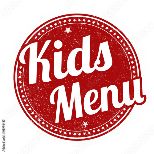 Kids menu stamp