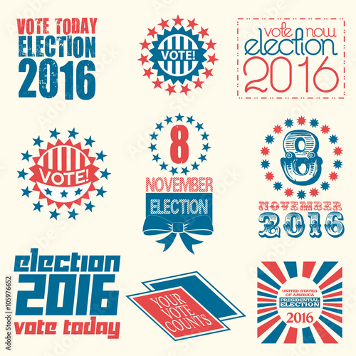 A collection of banners to promote voting in the 2016 election 