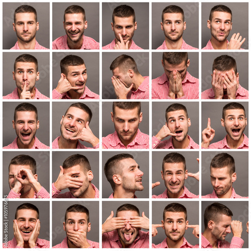 Collage of emotional man © Svyatoslav Lypynskyy