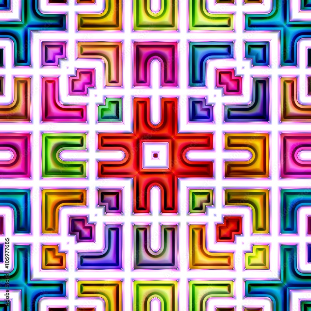 Seamless texture of abstract bright shiny colorful geometric shapes Seamless texture of abstract bright shiny colorful geometric shapes