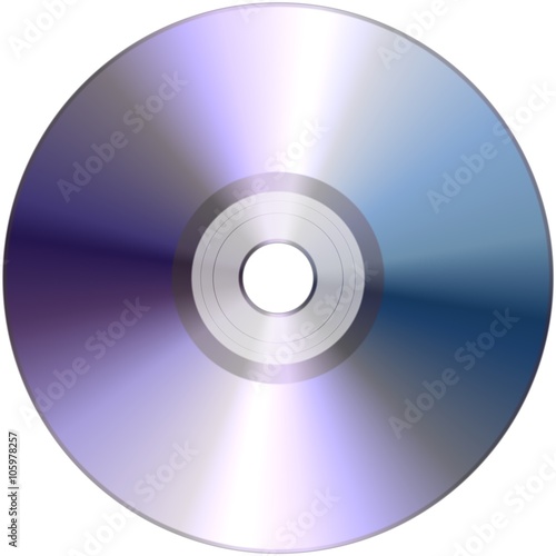Compact disc isolated on white