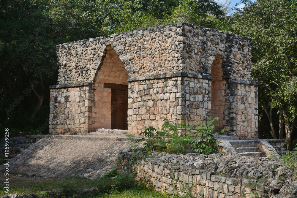 Entrance Arch to Ek Balam (black jaguar) in Yucatan Peninsula, M
