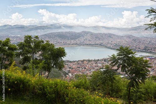 Cochabamba Bolivia view over the city photo