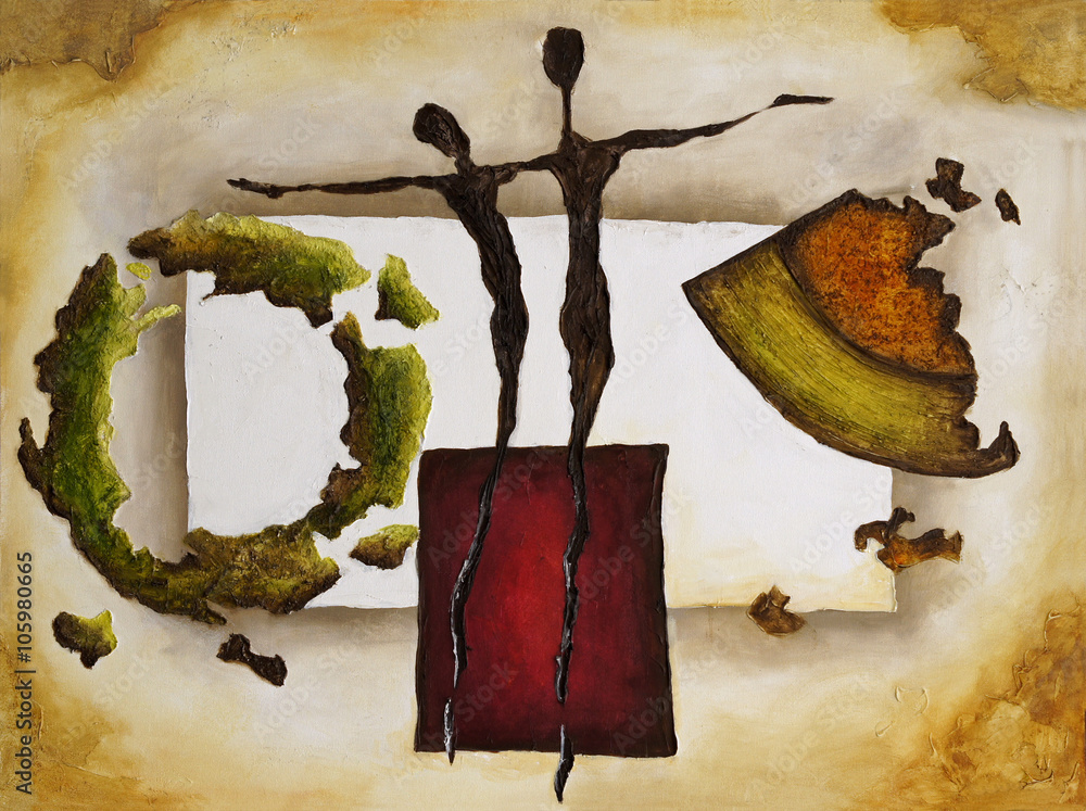 Obraz premium Abstract painting artwork on canvas