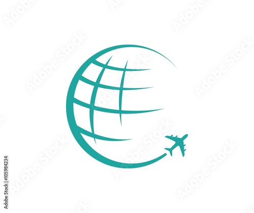 Globe travel logo
