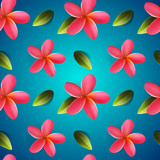 Frangipani flowers seamless pattern, Songkran Festival
