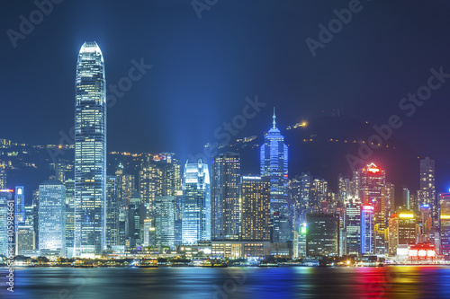 Fototapeta Naklejka Na Ścianę i Meble -  Victoria Harbor of Hong Kong at night