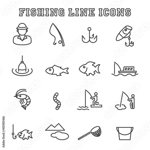 fishing line icons