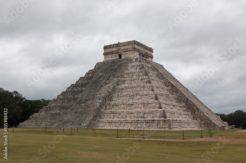 El Castillo Temple Kukulcan Pyramid at Mexico s Chichen Itza Mayan ruins